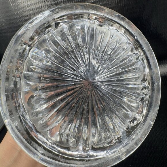 Vintage Clear Swung Stretch Glass Vase Vessel Tall Manganese 365nm Green UV Glow - Picture 10 of 16